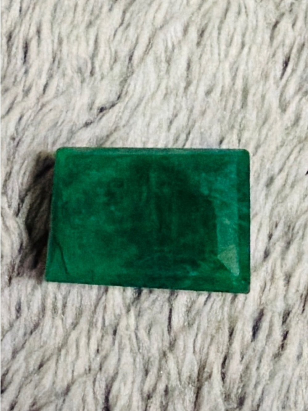 Emerald Green Rectangle Stone Accent - Women Accessories